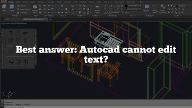 Best answer: Autocad cannot edit text?