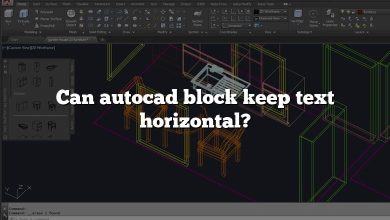 Can autocad block keep text horizontal?