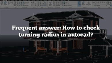 Frequent answer: How to check turning radius in autocad?