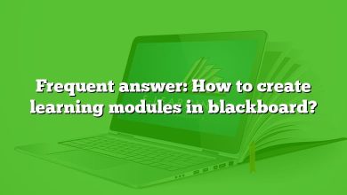 Frequent answer: How to create learning modules in blackboard?