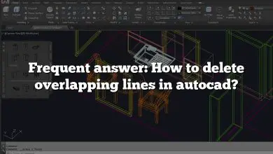 Frequent answer: How to delete overlapping lines in autocad?