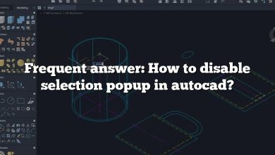 Frequent answer: How to disable selection popup in autocad?