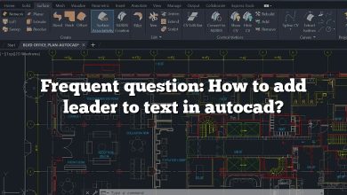 Frequent question: How to add leader to text in autocad?