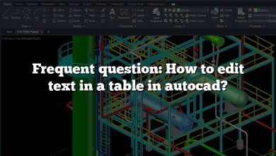 Frequent question: How to edit text in a table in autocad?