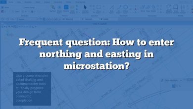 Frequent question: How to enter northing and easting in microstation?