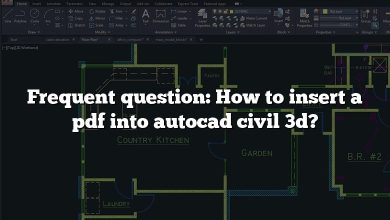 Frequent question: How to insert a pdf into autocad civil 3d?