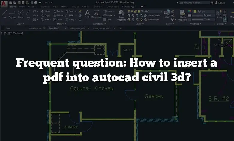 Frequent question: How to insert a pdf into autocad civil 3d? - CADdikt