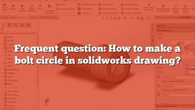 Frequent question: How to make a bolt circle in solidworks drawing?