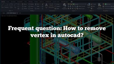 Frequent question: How to remove vertex in autocad?