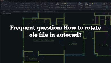 Frequent question: How to rotate ole file in autocad?