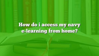 How do i access my navy e-learning from home?