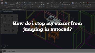 How do i stop my cursor from jumping in autocad?