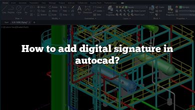 How to add digital signature in autocad?