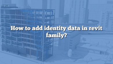 How to add identity data in revit family?