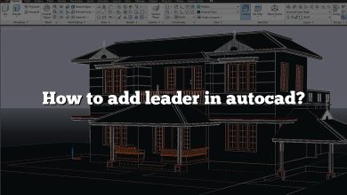 How to add leader in autocad?