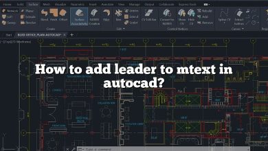 How to add leader to mtext in autocad?