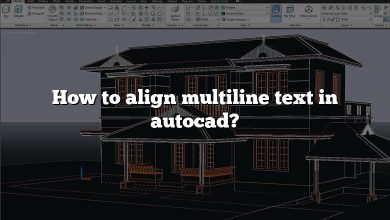 How to align multiline text in autocad?