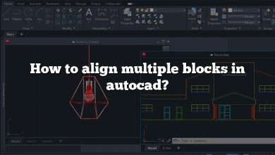How to align multiple blocks in autocad?