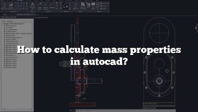 How to calculate mass properties in autocad?