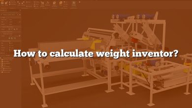 How to calculate weight inventor?