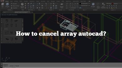 How to cancel array autocad?