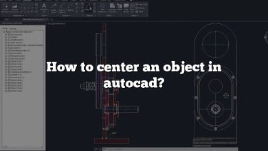 How to center an object in autocad?