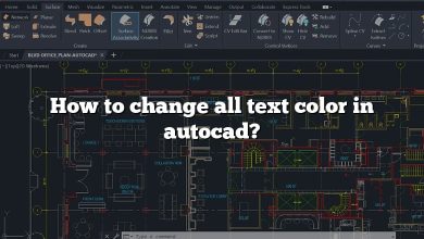 How to change all text color in autocad?