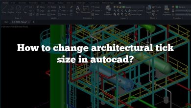 How to change architectural tick size in autocad?