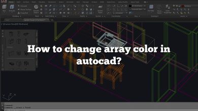 How to change array color in autocad?