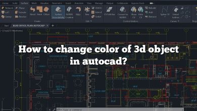 How to change color of 3d object in autocad?