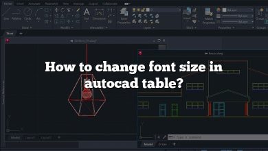 How to change font size in autocad table?