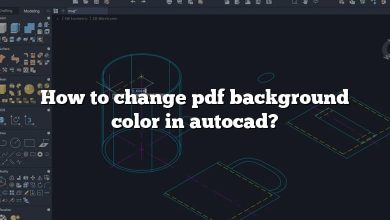 How to change pdf background color in autocad?