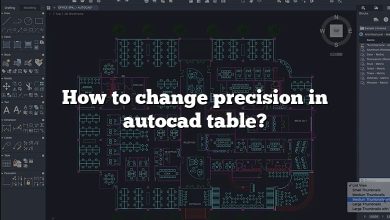 How to change precision in autocad table?