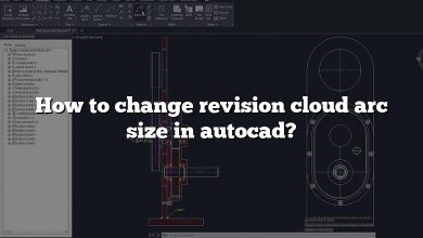 How to change revision cloud arc size in autocad?