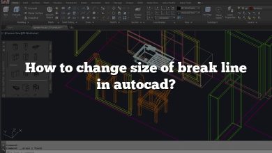 How to change size of break line in autocad?