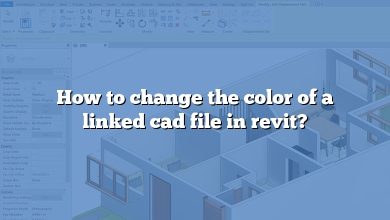 How to change the color of a linked cad file in revit?