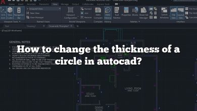 How to change the thickness of a circle in autocad?