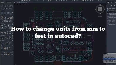 How to change units from mm to feet in autocad?