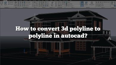 How to convert 3d polyline to polyline in autocad?