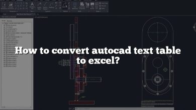 How to convert autocad text table to excel?