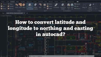 How to convert latitude and longitude to northing and easting in autocad?