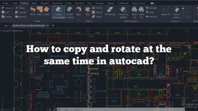 How to copy and rotate at the same time in autocad?