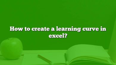 How to create a learning curve in excel?