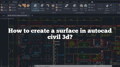 How to create a surface in autocad civil 3d?