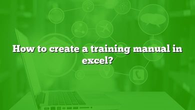 How to create a training manual in excel?