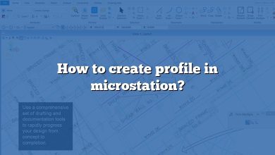 How to create profile in microstation?