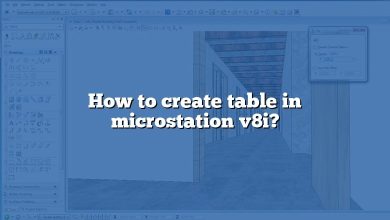 How to create table in microstation v8i?