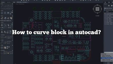 How to curve block in autocad?