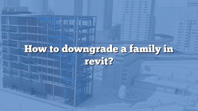 How to downgrade a family in revit?