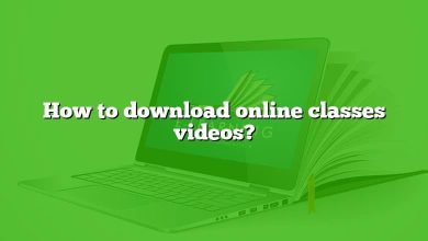 How to download online classes videos?